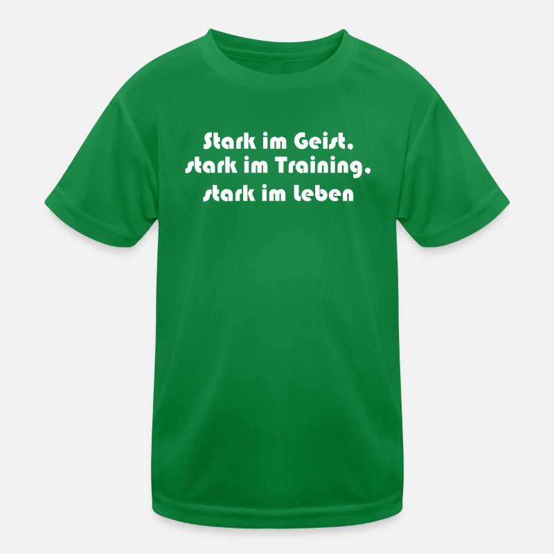 Fitness - Stark im Geist, stark im Training, Kinder Funktions-T-Shirt