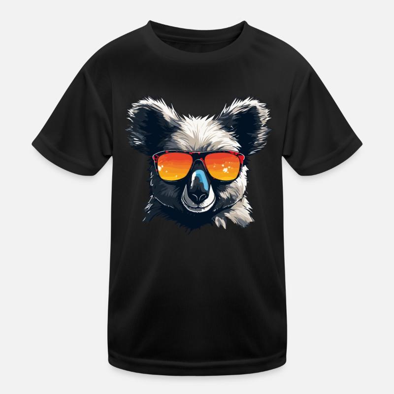 Koala mit Sonnenbrille Kinder Funktions-T-Shirt