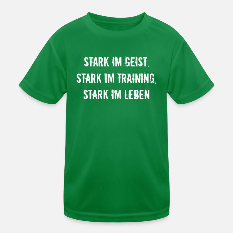 Fitness - Stark im Geist, stark im Training, Kinder Funktions-T-Shirt