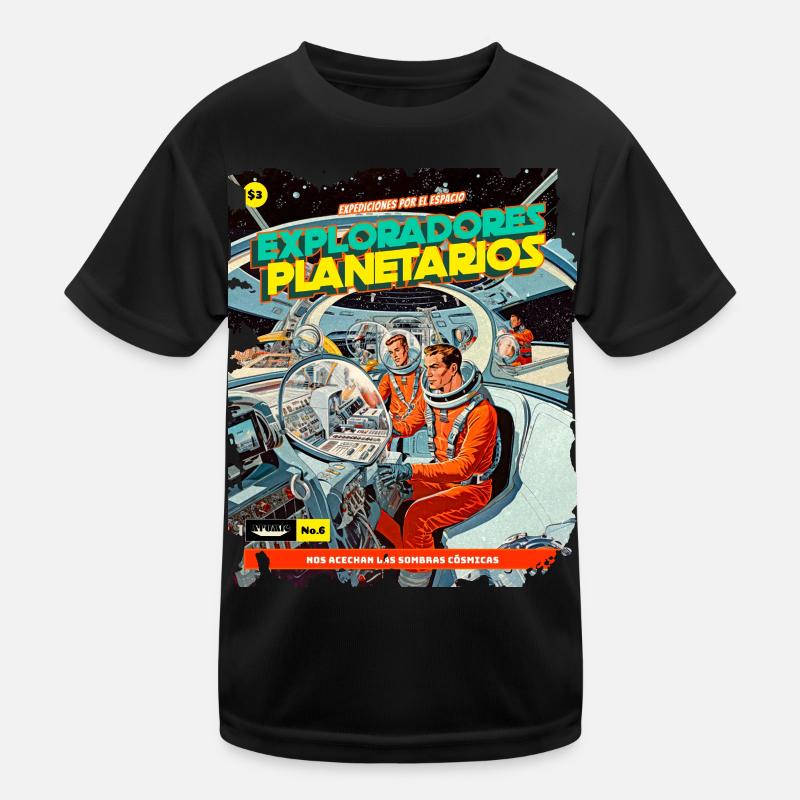 Comic, Comic Strip, 50s, Space Adventure Kids Functional T-Shirt