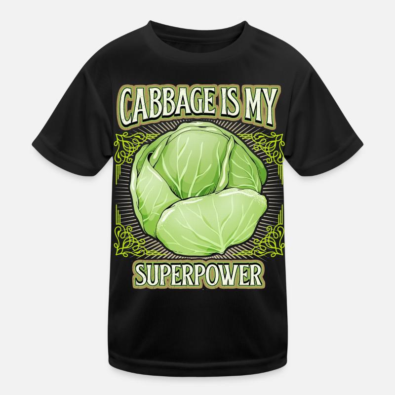 Cabbage, white cabbage, sauerkraut, funny comic book saying Kids Functional T-Shirt