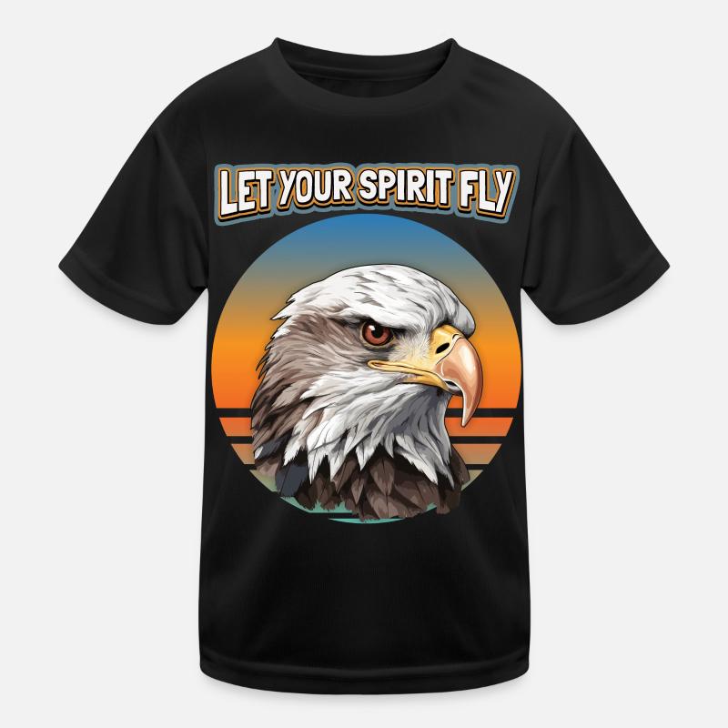 Motif d’aigle, Illustration d’aigle, dicton T-shirt sport Enfant