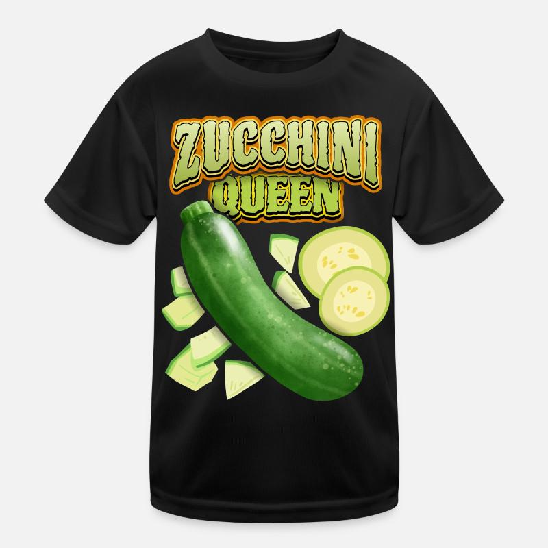 Zucchini Queen, Funny Vegetable Saying Kids Functional T-Shirt