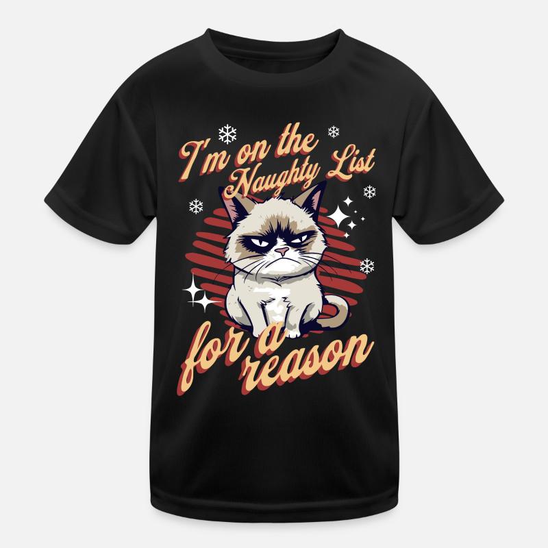 Chat en colère Noël Sarcastique Chat drôle Meme T-shirt sport Enfant