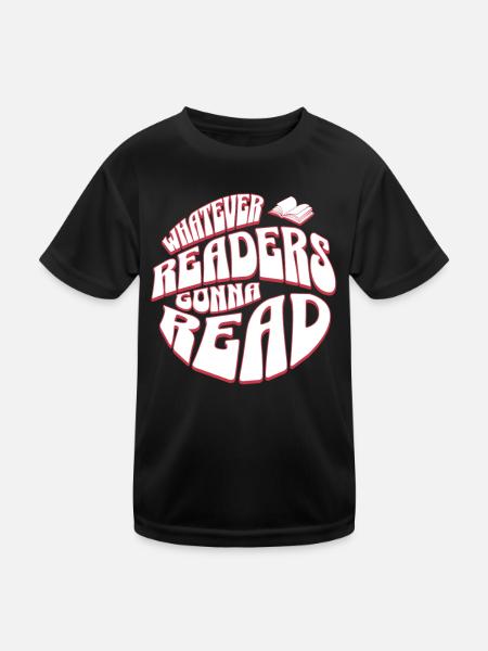 Readers going to read - Books Retro English Teacher - Kids Functional T-Shirt - black - Front