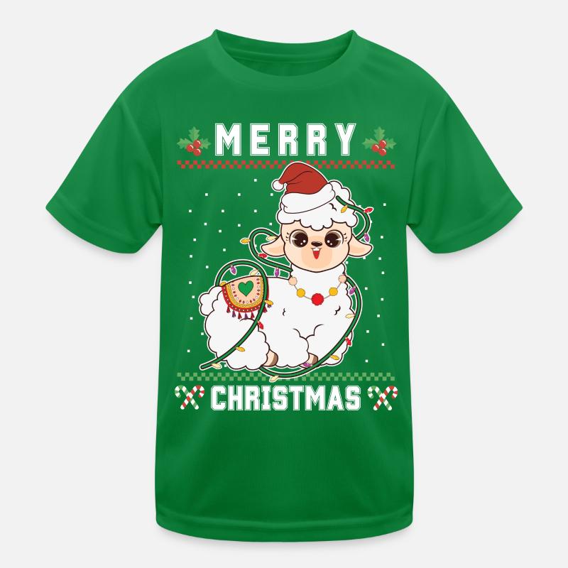 Joyeux Noël Lama Alpaga Mignon - Noël moche T-shirt sport Enfant