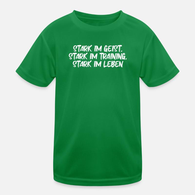 Fitness - Stark im Geist, stark im Training, Kinder Funktions-T-Shirt