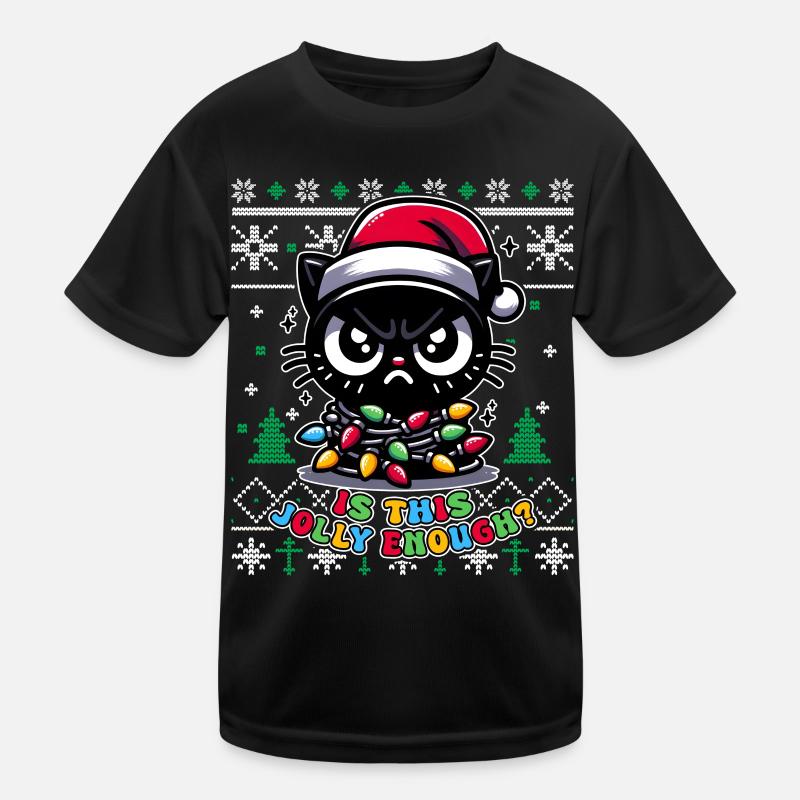 Is this Jolly enough? Katze Pajamas Ugly Funny Kinder Funktions-T-Shirt