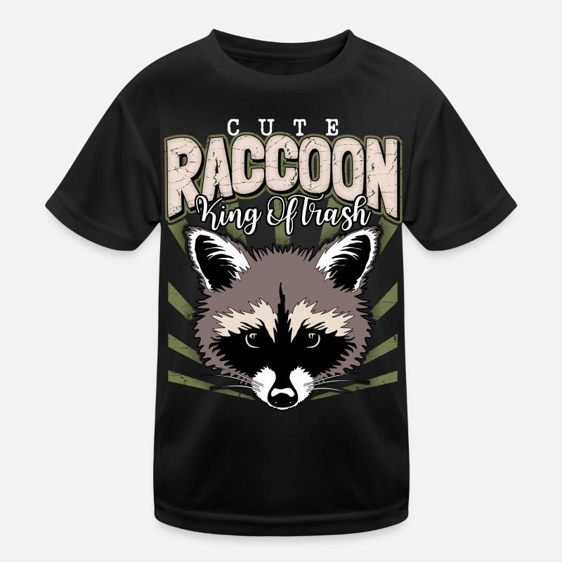 Waschbär Illustration, Waschbären, Raccoon-Racoon Kinder Funktions-T-Shirt