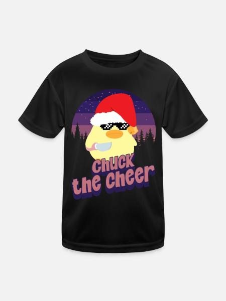 Chuck the Cheer - Ente mit Messer Duck with Knife - Kids Functional T-Shirt - black - Front