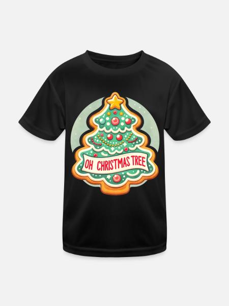 Oh Christmas Tree - Funny Holidays Funny Christmas - Kids Functional T-Shirt - black - Front