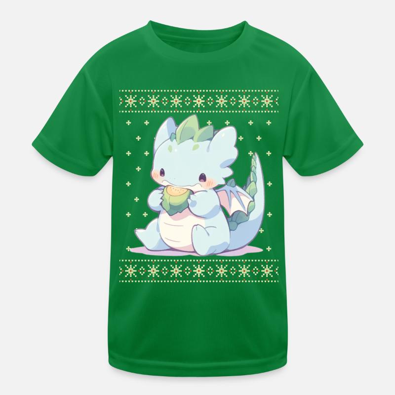 Dragon kawaii dans le style pull de Noël moche T-shirt sport Enfant