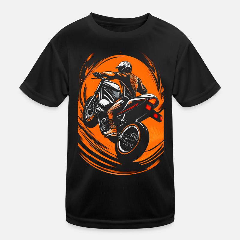 Biker Motorradfahrer Kinder Funktions-T-Shirt
