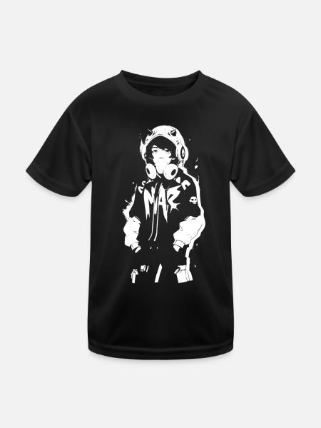 Shibuya's cool Cyberpunk Style Anime Boy Otaku - Kinder Funktions-T-Shirt - Schwarz - Vorne
