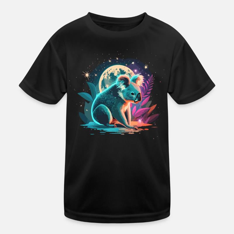 Magischer Koala im Mondschein Kinder Funktions-T-Shirt