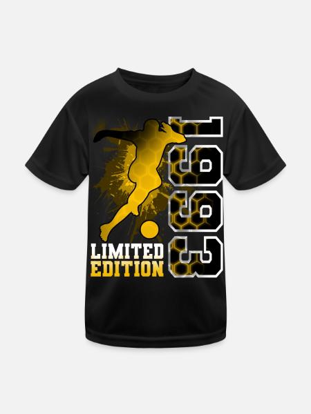 1993 Year of birth Birthday Football - Kids Functional T-Shirt - black - Front