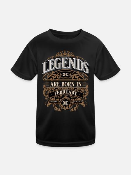 2012 Février Né Anniversaire Année de naissance - T-shirt sport Enfant - noir - Devant