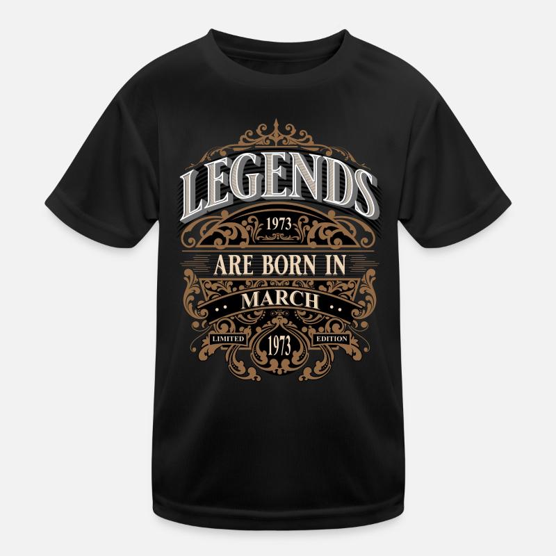 1973 Mars Naissance Anniversaire Année de naissance T-shirt sport Enfant