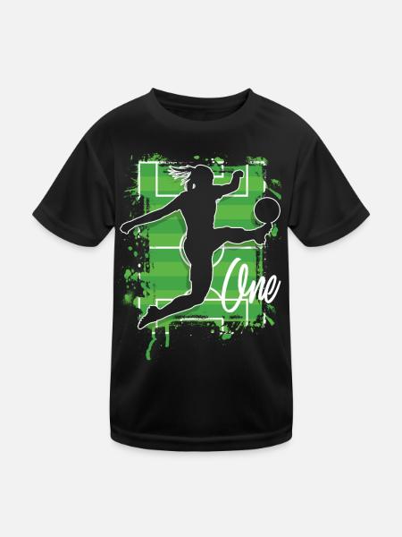 Footballer Soccer 1st Birthday - Kids Functional T-Shirt - black - Front