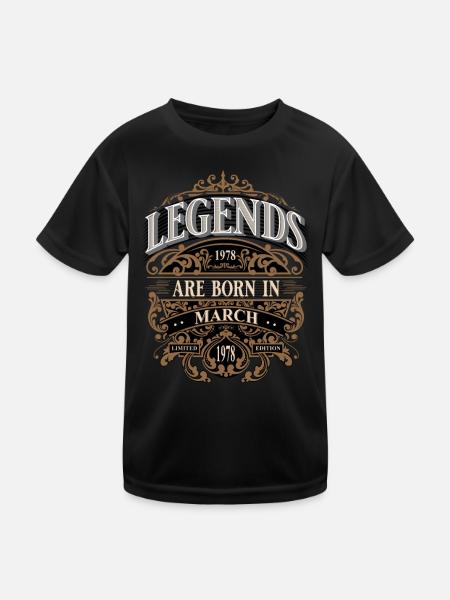 1978 Mars Naissance Anniversaire Année de naissance - T-shirt sport Enfant - noir - Devant