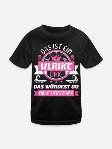 Ulrike Name Vorname Namenstag Namensgeschenk - Kinder Funktions-T-Shirt - Schwarz - Vorne