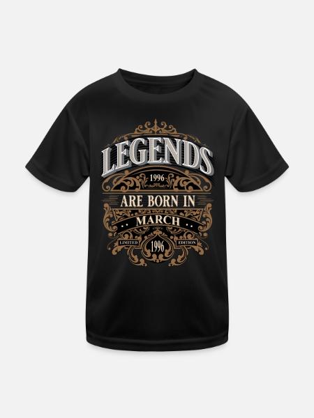 1996 Mars Naissance Anniversaire Année de naissance - T-shirt sport Enfant - noir - Devant