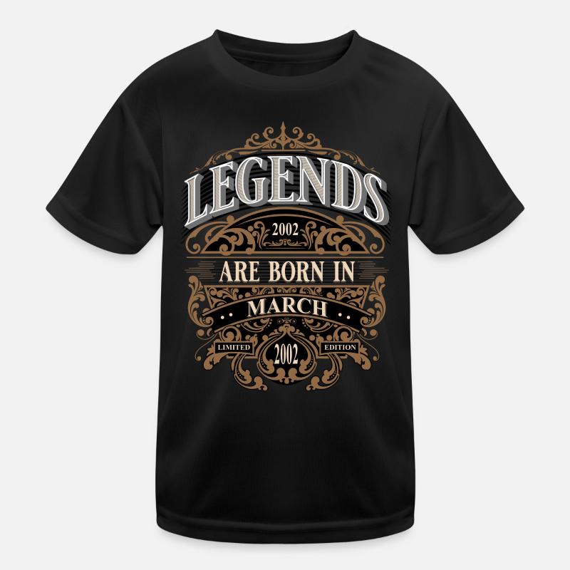 2002 Mars Naissance Anniversaire Année de naissance T-shirt sport Enfant