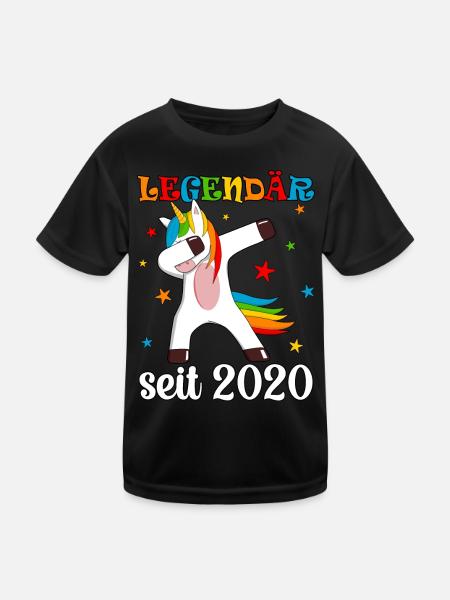 Légendaire depuis 2020 Né anniversaire Licorne - T-shirt sport Enfant - noir - Devant