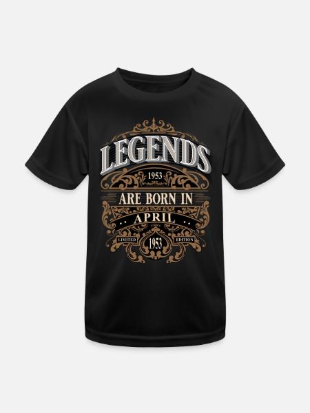 1953 Avril Naissance Anniversaire Année de naissance - T-shirt sport Enfant - noir - Devant