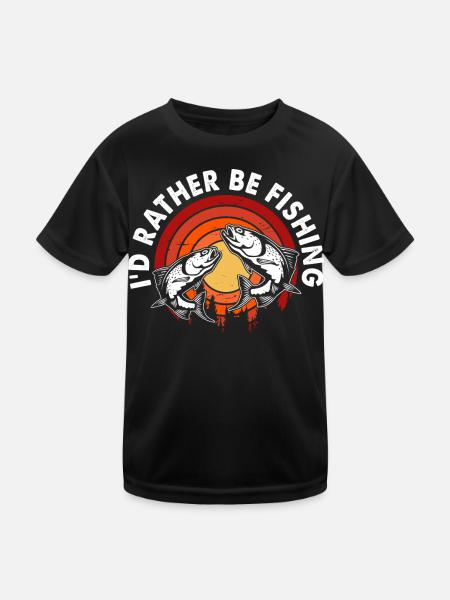 Pêcheurs à la ligne - T-shirt sport Enfant - noir - Devant