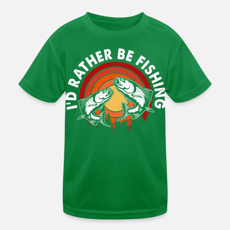 Angeln Angler Kinder Funktions-T-Shirt