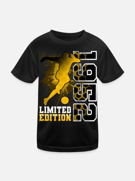 1952 Year of birth Birthday Football - Kids Functional T-Shirt - black - Front