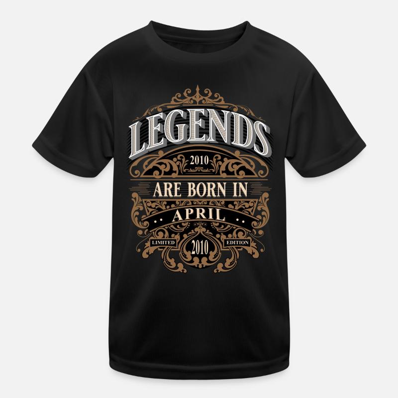 2010 Avril Naissance Anniversaire Année de naissance T-shirt sport Enfant
