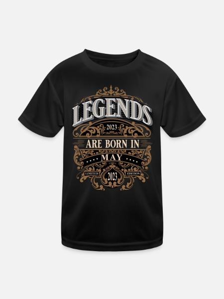 2023 Mai Naissance Anniversaire Année de naissance - T-shirt sport Enfant - noir - Devant
