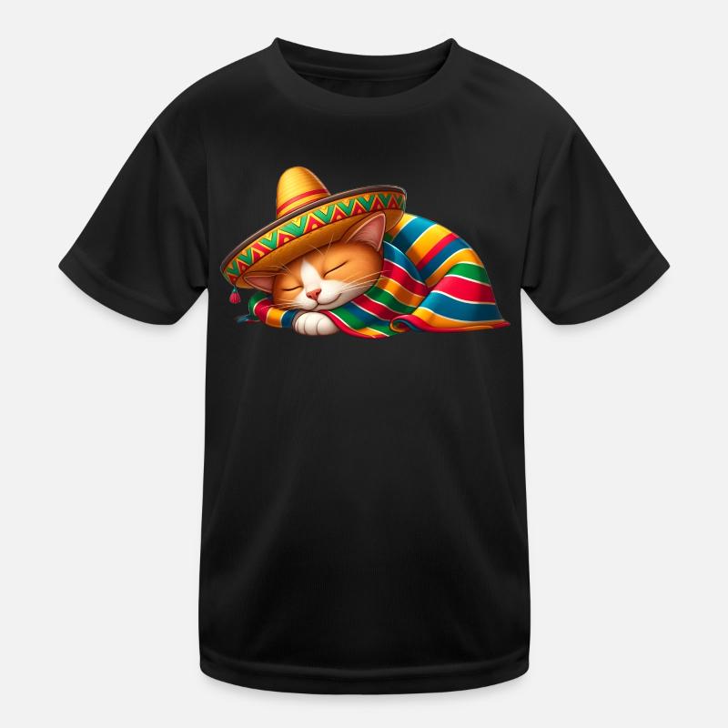 Chat Cinco de Mayo en mode snooze T-shirt sport Enfant
