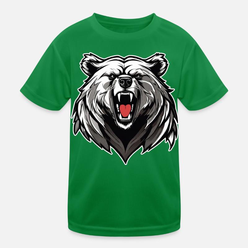 Stolze brüllender Bär Kinder Funktions-T-Shirt