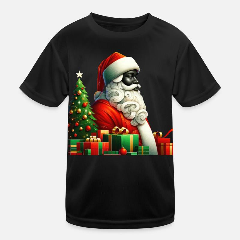 Santa's Yuletide Cheer Kids Functional T-Shirt