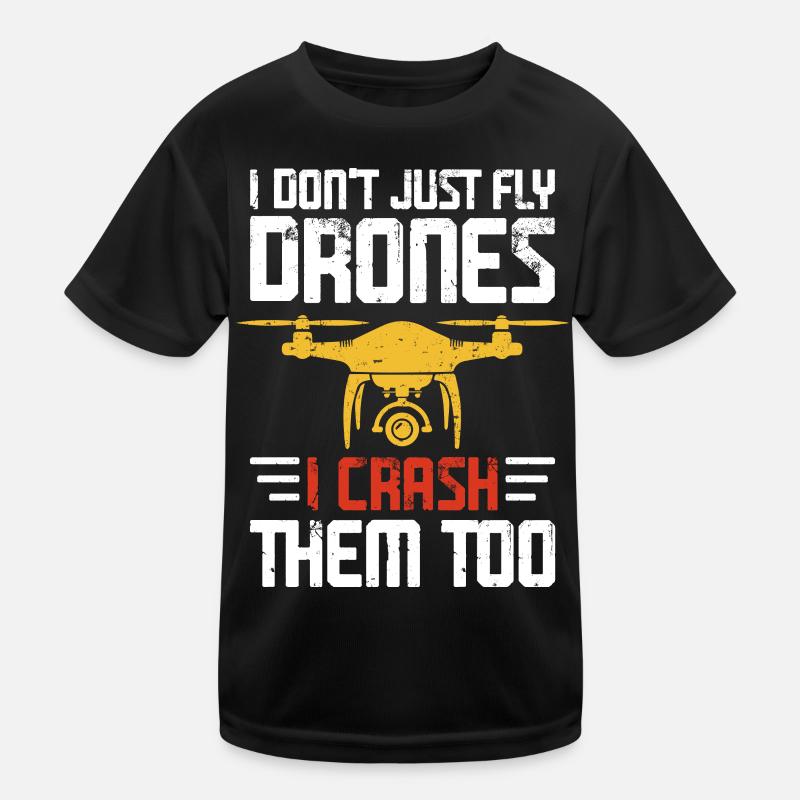 Drohne Kinder Funktions-T-Shirt