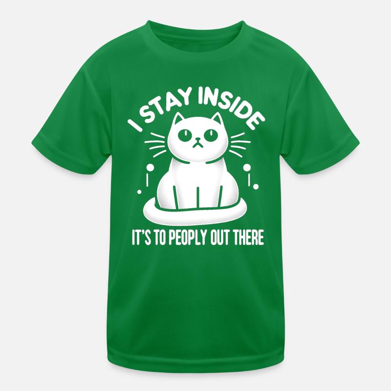 Indoor Cat - Whimsical Design Kids Functional T-Shirt