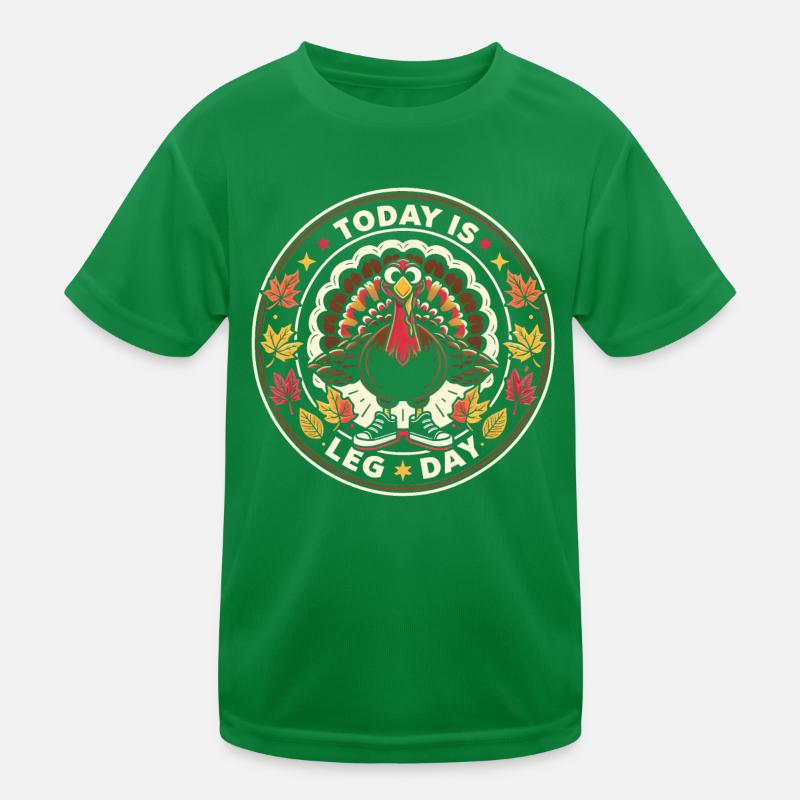 Turkije Leg Day Bash Functioneel T-shirt voor kinderen