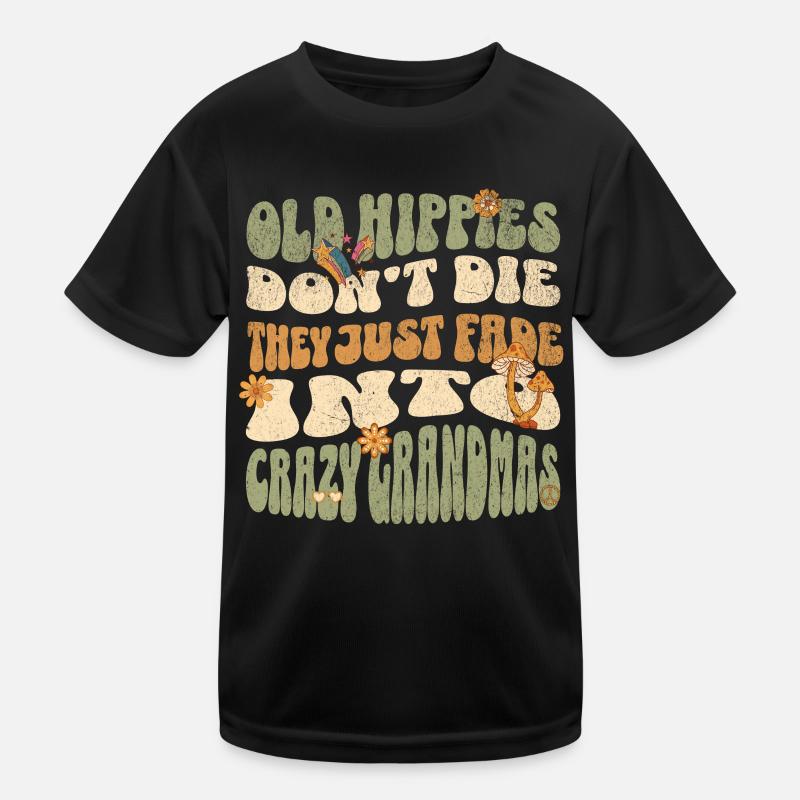 Hippie Oma Kinder Funktions-T-Shirt