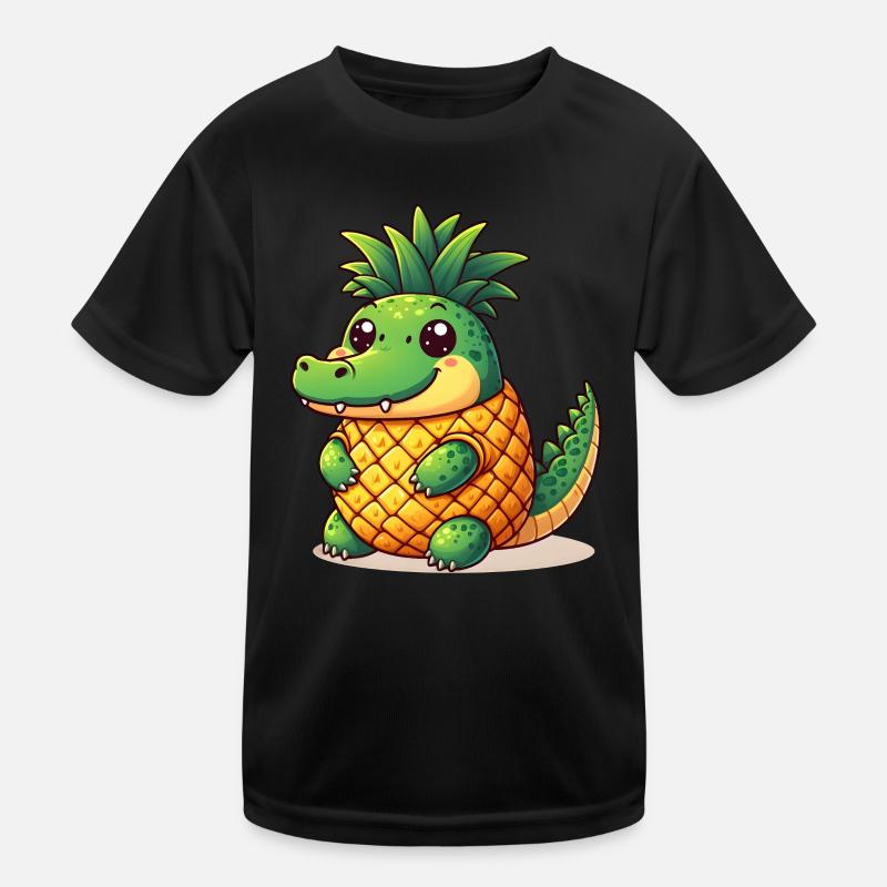 Ananas Krokodil Kinder Funktions-T-Shirt