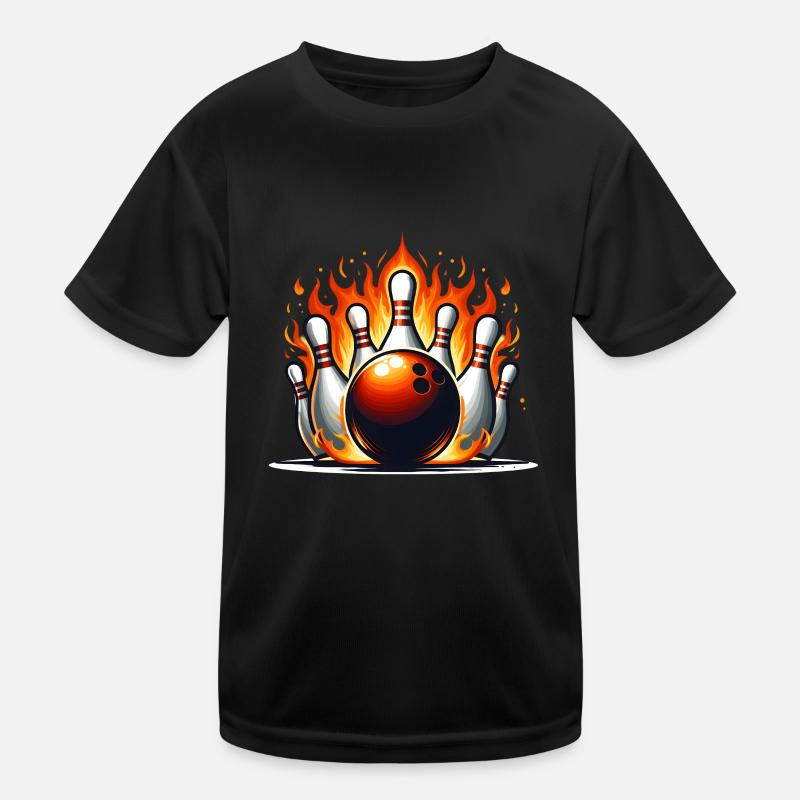 Fireball in bowling Kids Functional T-Shirt