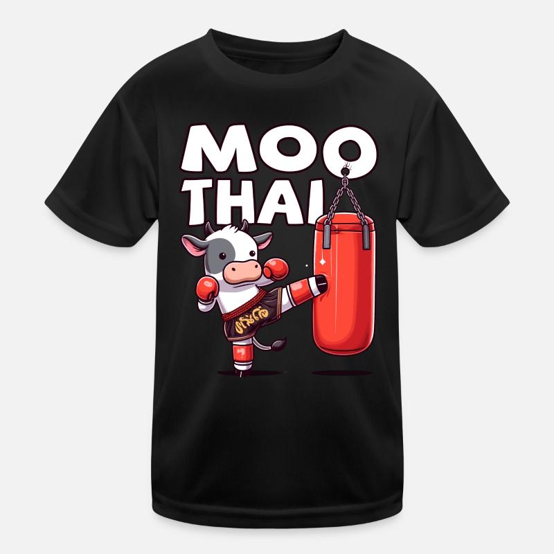 Muay Thai Boxing, Thai Boxing Kickboxen, Moo Thai Kinder Funktions-T-Shirt