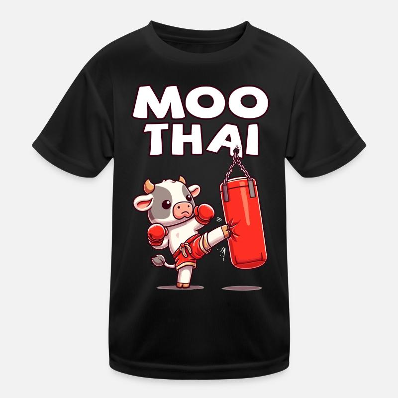 Muay Thai Boxing, Thai Boxing Kickboxen, Moo Thai Kinder Funktions-T-Shirt