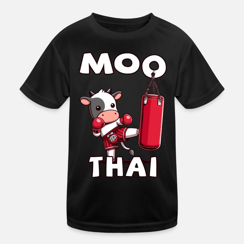 Muay Thai Boxing, Thai Boxing Kickboxen, Moo Thai Kinder Funktions-T-Shirt