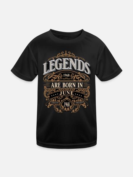 1968 Juin Naissance Anniversaire Année de naissance - T-shirt sport Enfant - noir - Devant