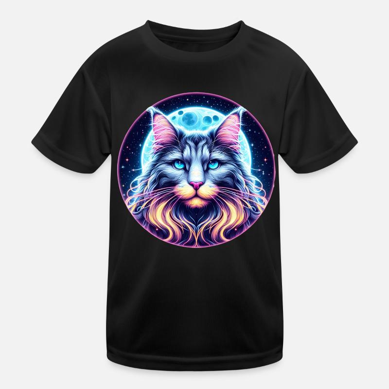 Chat Maine Coon T-shirt sport Enfant
