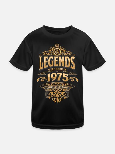 1975 legend birthday 1975 year of birth - Kids Functional T-Shirt - black - Front