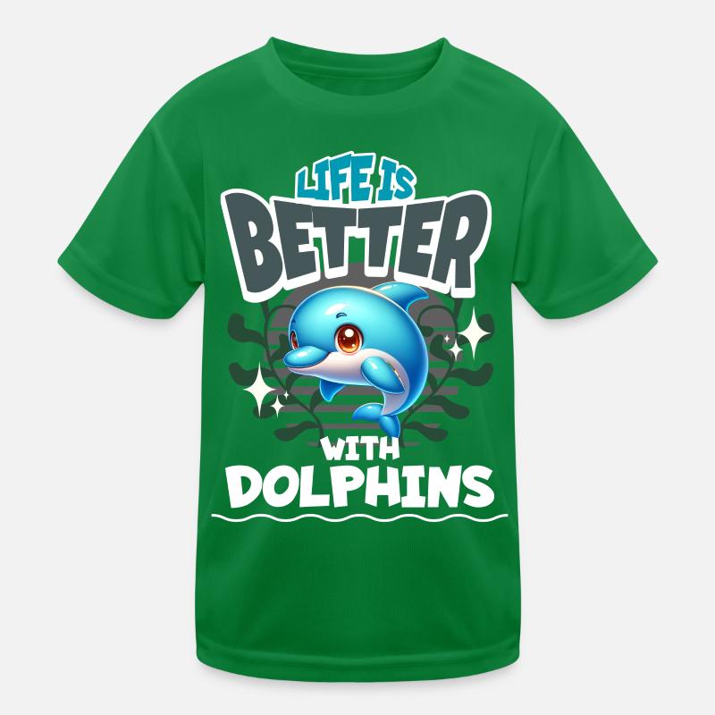 Delfin Kinder Funktions-T-Shirt
